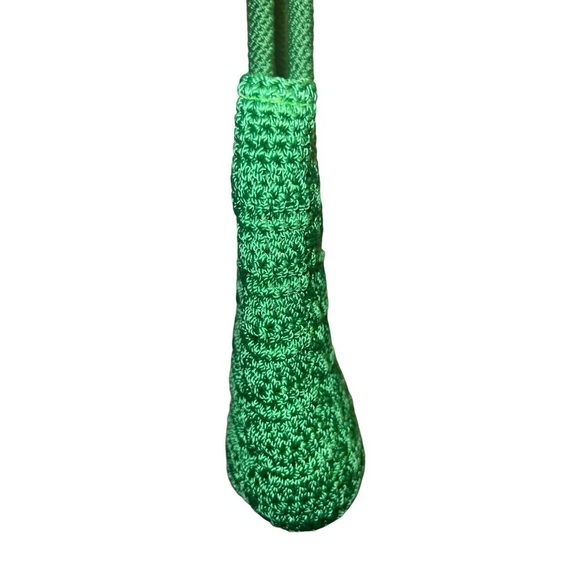 ▶️ The Sak ◀️ Crochet Small Doublr Handle Shoulder Bag Kelly Green - Picture 12 of 14